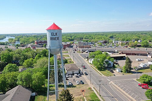 Elk River Minnesota water tower